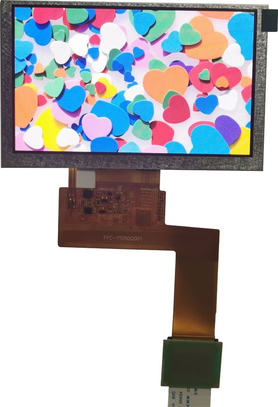 40Pin 5 Inch Capacitive Touch Screen , 1500cd/M2 Industrial Display Screen
